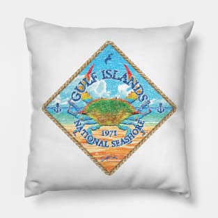 Gulf Islands National Seashore with Blue Crab on Beach Pillow