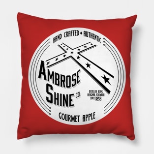 Ambrose Shine Co Logo (White) Pillow