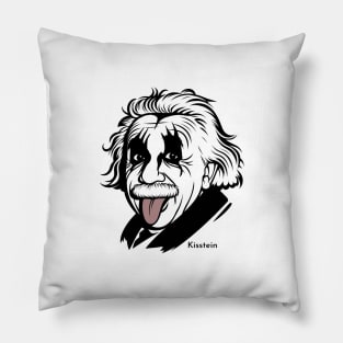 tshirt mug, sticker, print, about kiss Band and Einstein combined KISStein Pillow