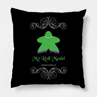 Roll Model, green, dark Pillow