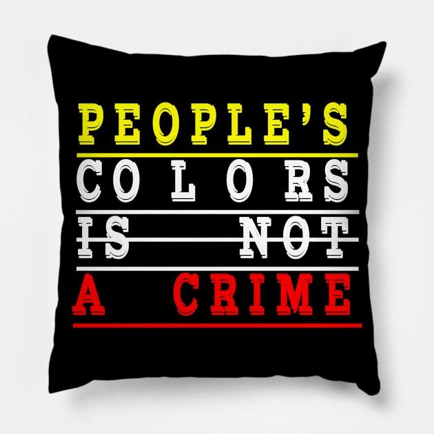 colors is not a crime Pillow by Arimasstore