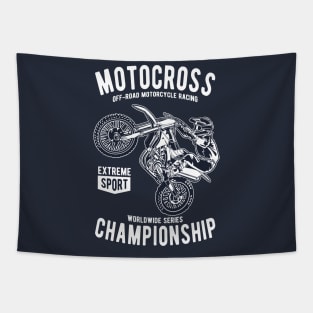 Vector illustration of motocross jump. Tapestry