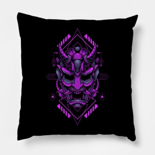 Machine Oni: Futuristic Robotic Interpretation of an Oni Mask Pillow