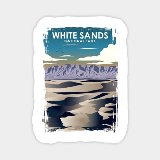 White Sand National Park vintage travel poster Magnet