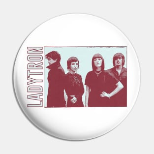 Ladytron ::: Retro Style Fan Design Pin