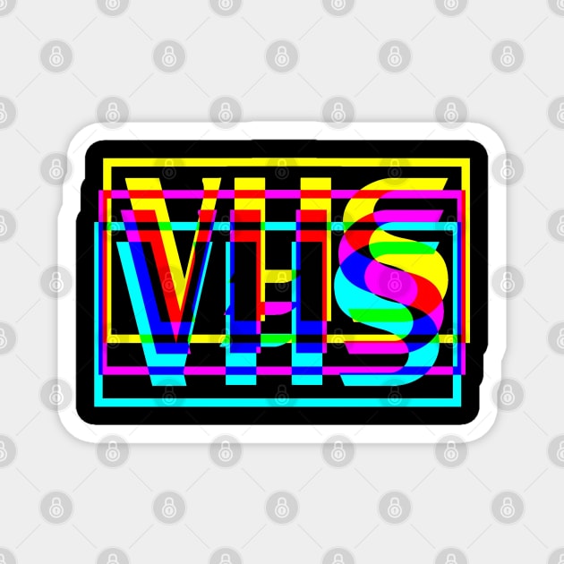 Retro VHS Glitched Magnet by Meta Cortex