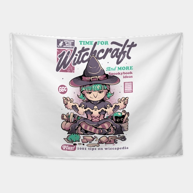 Witchcraft - Funny Halloween Witch Gift Tapestry by eduely