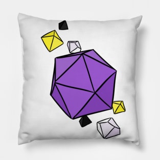 Nonbinary Pride Colors Dice Pillow