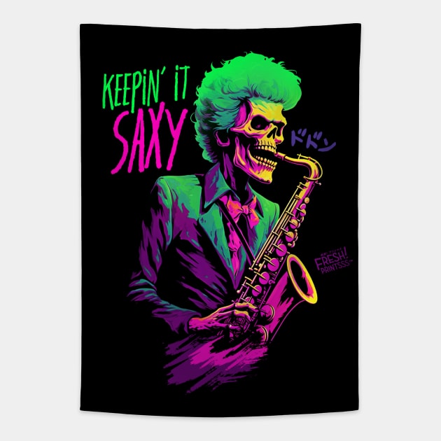 Keepin' it Saxy Tapestry by Fresh! Printsss ™