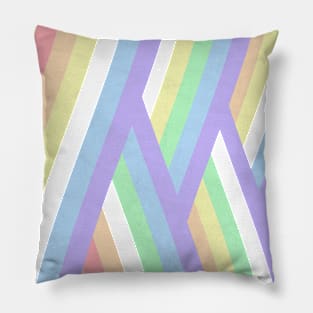 Rainbow minimal marble geometric Pillow