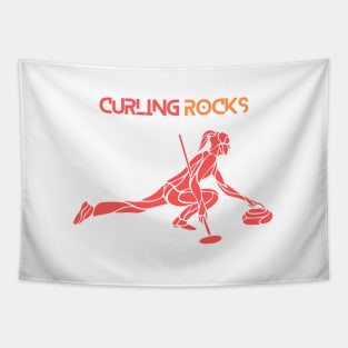 Curling rocks Tapestry