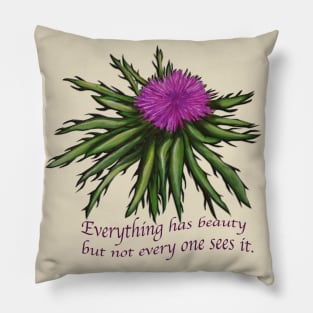 Thistle flower Pillow