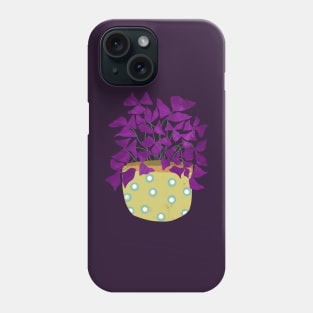 purple shamrock Phone Case