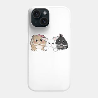 Three Cute Pocket Rabbit Phone Case