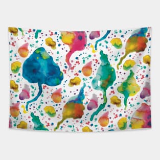 Watercolor Abstract Mushrooms Tapestry