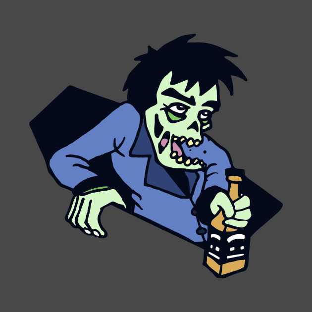 zombi drink whisky by Huggy Mauve