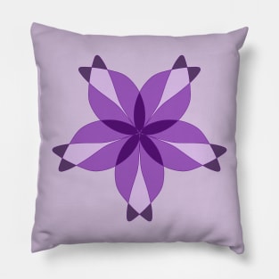 Purple Geometric Flower Pillow