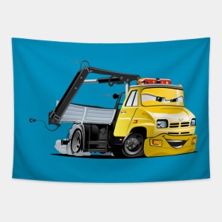 Cartoon Lkw Truck with Crane Tapestry