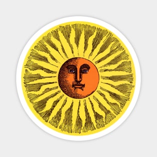 Vintage Sun, Renaissance Era Celestial Sunshine Magnet