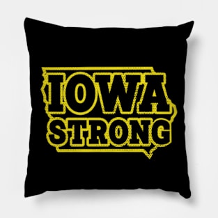 Iowa Strong --- Retro Typography Design Pillow