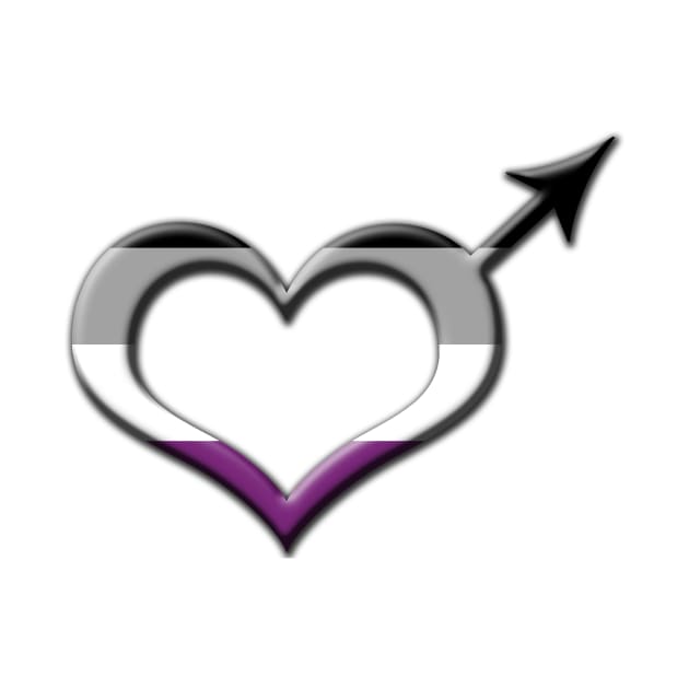 Heart-Shaped Asexual Pride Male Gender Symbol by LiveLoudGraphics