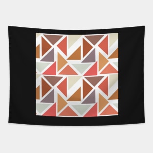 Mid Mod Triangles Peach Gold Tapestry