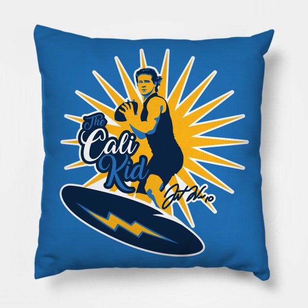 Justin Herbert Cali Kid Pillow by Carl Cordes