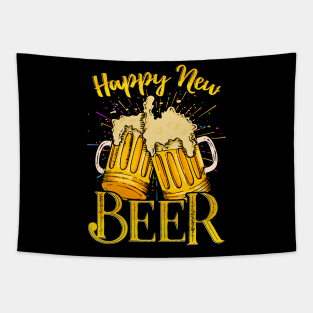 Happy New Beer Funny Happy New Year Tapestry