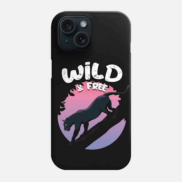 Black Panther - Wild & Free Animal Phone Case by TMBTM