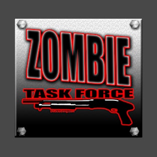 Zombie Task Force Worn Metal Sign Undead shooter Survival Game Movies TV Shows Gamer T-Shirt