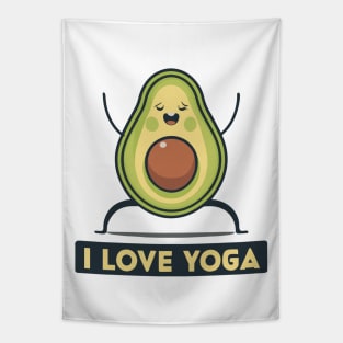 Avacado loves Yoga Tapestry