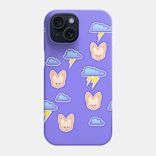 Stormy fox pattern Phone Case