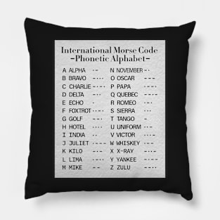 Morse Code Alphabet Pillow