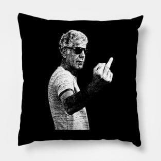 vintage anthony bourdain Pillow