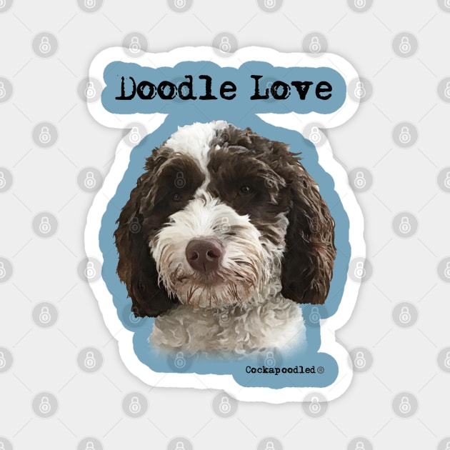 Doodle Dog Love Magnet by WoofnDoodle 