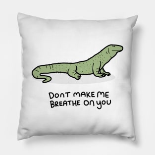 Grumpy Komodo Dragon Pillow