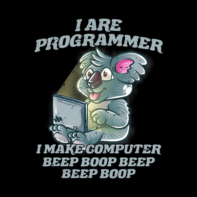 I Are Programmer Introvert IT Nerd Koala Bear Geek Coding by omorihisoka