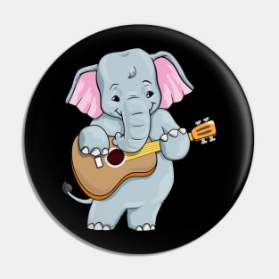 Cute elephant is playing the guitar Pin