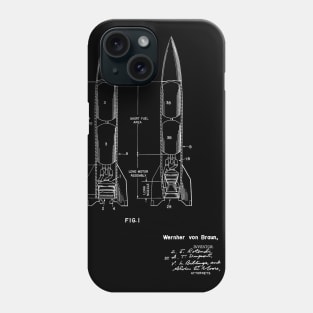 Rocket Propelled Missile Vintage Patent Hand Drawing Phone Case