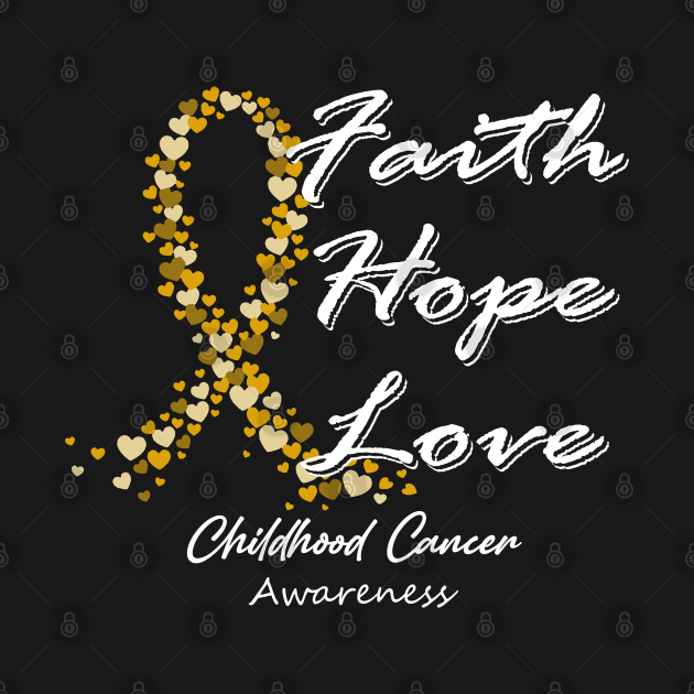 Childhood Cancer Awareness Faith Hope Love - In This Family We Fight Together by BoongMie