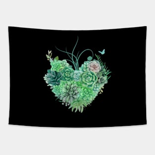 Succulent Heart Tapestry