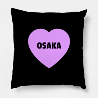 I love Osaka Japan -  Heart Pillow