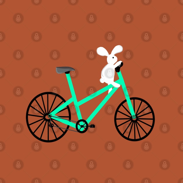 Bunny On A Bicycle by CatGirl101