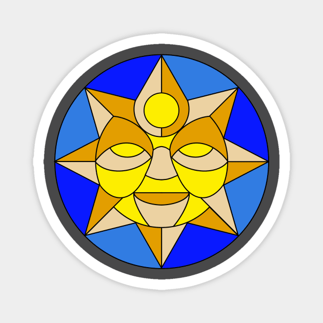 Sun of Abundance (neon yellow) Magnet by CalArts