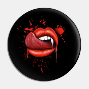 Vampire lips vamp teeth Pin