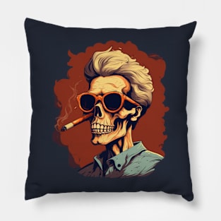 Smoking skeleton Pillow