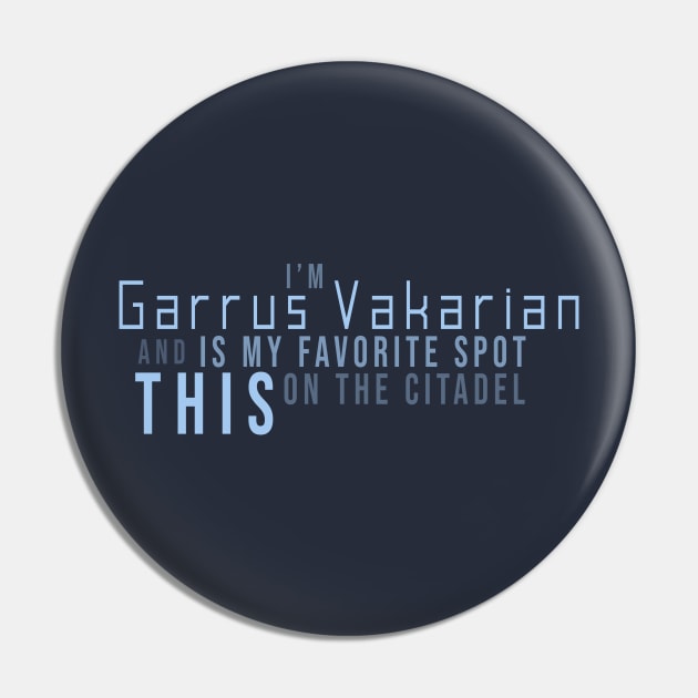 I'm Garrus Vakarian Pin by Dapper Draws