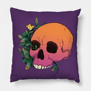 flower skull Pillow