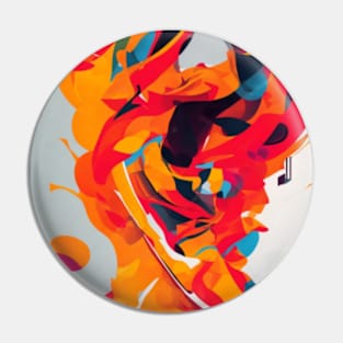 Colors in Motion - Captivating Abstract Artistry Pin