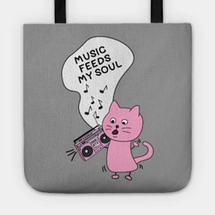 Music feeds my soul Tote